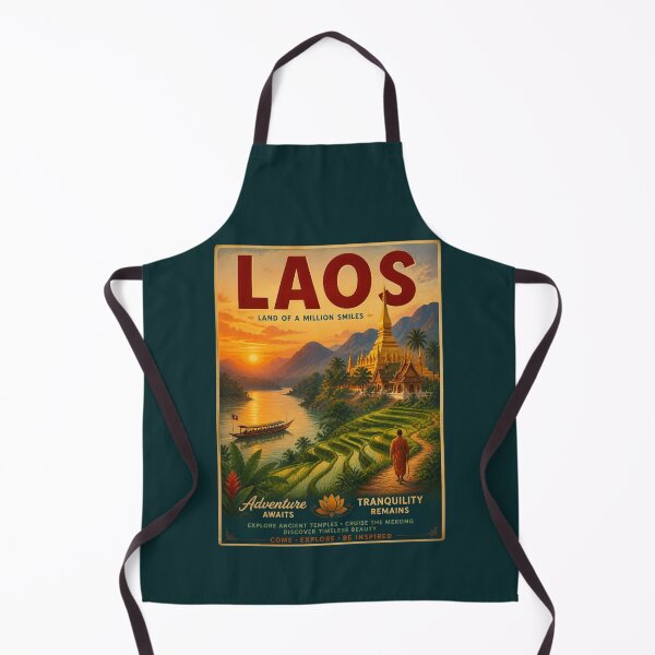 Item preview, Vintage Laos Poster designed and sold by GoodOldVintage.