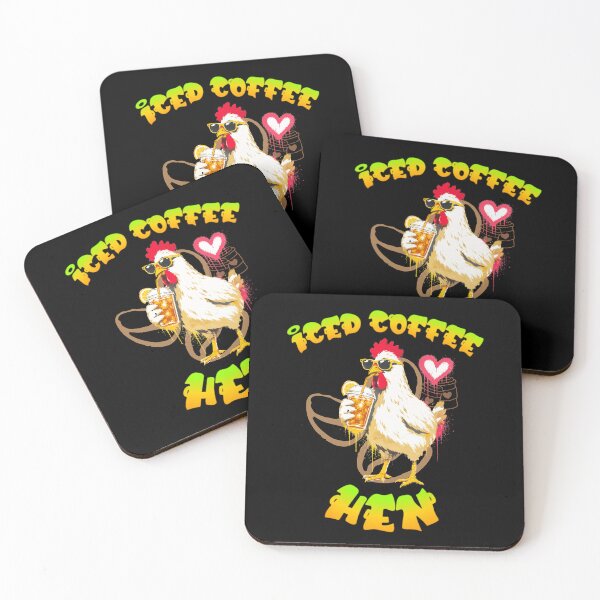 Item preview, Iced Coffee Hen Funny Coffee and Hen Lovers Design designed and sold by DarkRelicStudio.