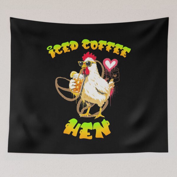 Item preview, Iced Coffee Hen Funny Coffee and Hen Lovers Design designed and sold by DarkRelicStudio.
