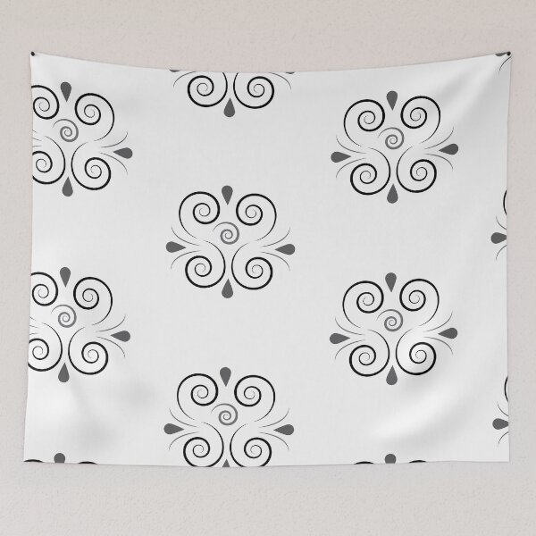 Item preview, Elegant Black Swirl Ornament Pattern Throw Pillow | Minimalist Home Decor designed and sold by Adwa2020.