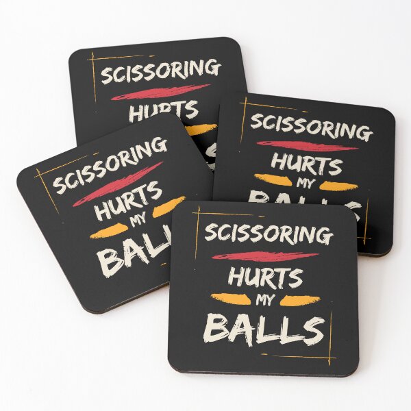 Item preview, Scissoring Hurts My Balls Funny Bold Graphic Design designed and sold by Stylecombinator.