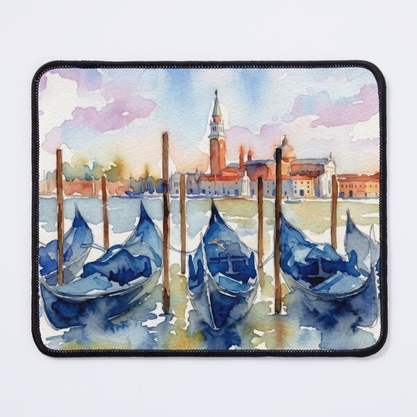Item preview, Venice Gondolas Watercolor San Giorgio designed and sold by caracatita75.
