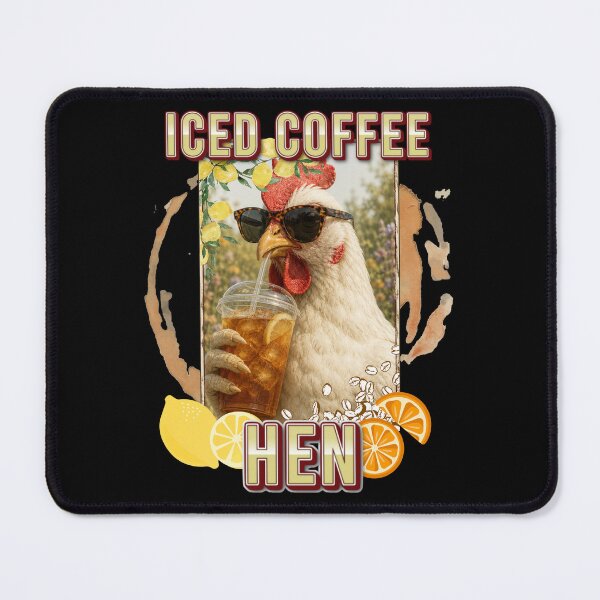 Item preview, Iced Coffee Hen Funny Coffee and Hen Lovers Design designed and sold by DarkRelicStudio.