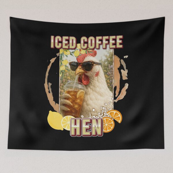 Item preview, Iced Coffee Hen Funny Coffee and Hen Lovers Design designed and sold by DarkRelicStudio.