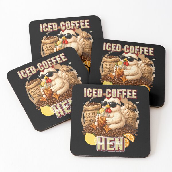 Item preview, Iced Coffee Hen Funny Coffee and Hen Lovers Design designed and sold by DarkRelicStudio.