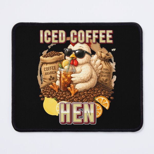 Item preview, Iced Coffee Hen Funny Coffee and Hen Lovers Design designed and sold by DarkRelicStudio.