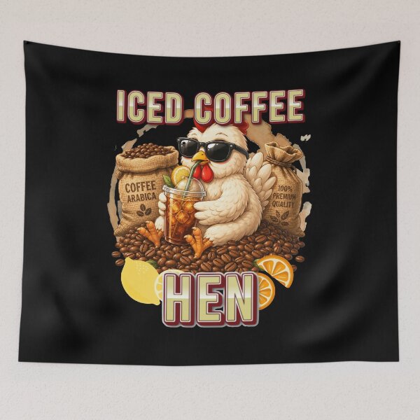 Item preview, Iced Coffee Hen Funny Coffee and Hen Lovers Design designed and sold by DarkRelicStudio.