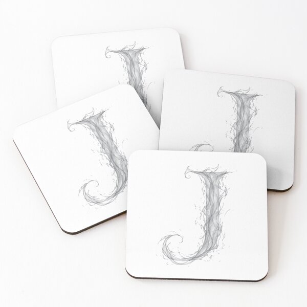 Item preview, Pearl Smoke Victory: The Ethereal Vapor Letter J designed and sold by BlissBlvdShop.