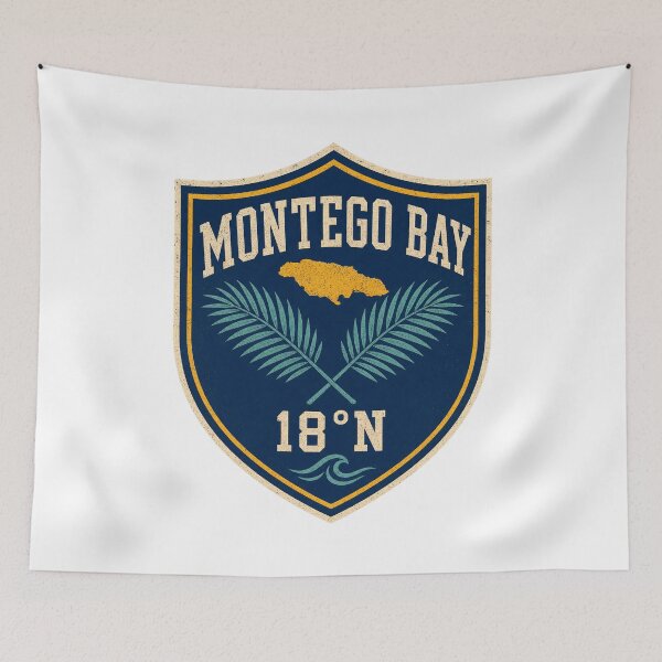 Item preview, Montego Bay Jamaica – Retro Caribbean Travel Art designed and sold by AMICO77.