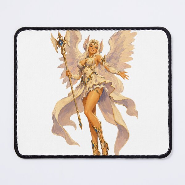 Item preview, Archangel Valkyrie Pin Up | Original Celestial Fantasy Warrior Vintage Art designed and sold by Cosplayvintage.
