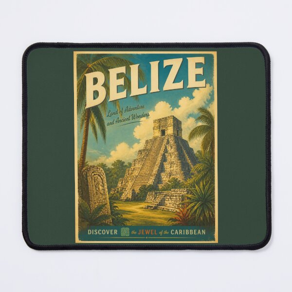 Item preview, Vintage Belize Poster designed and sold by GoodOldVintage.