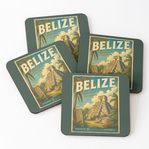 Item preview, Vintage Belize Poster designed and sold by GoodOldVintage.