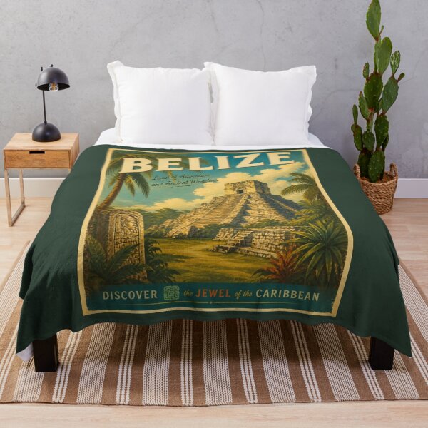Item preview, Vintage Belize Poster designed and sold by GoodOldVintage.