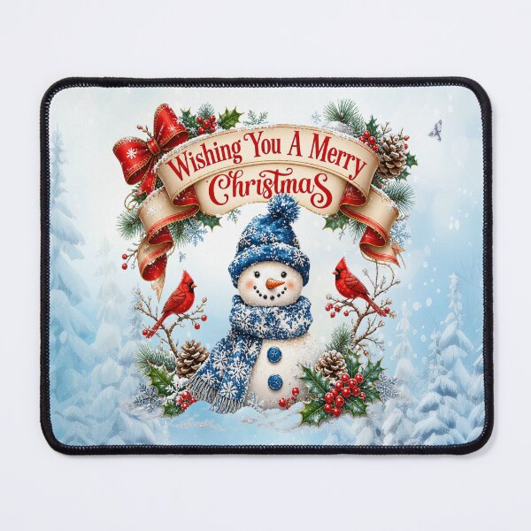 Item preview, Wishing You A Merry Christmas — Adorable Snowman Edition designed and sold by MysticOzzy.