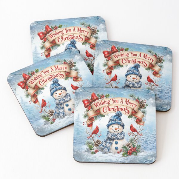 Item preview, Wishing You A Merry Christmas — Adorable Snowman Edition designed and sold by MysticOzzy.