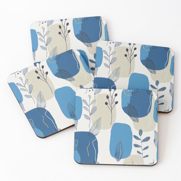 Item preview, Boho-Style Cool Blue Hues Abstract Art Designs designed and sold by DEC02.
