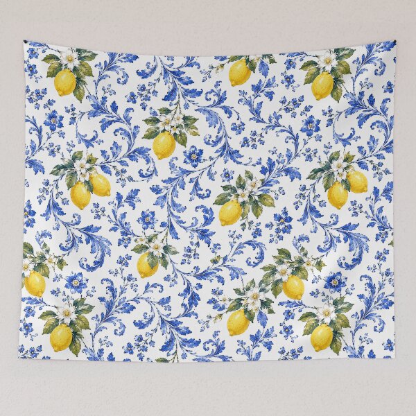 Item preview, Mediterranean Lemon Vine Pattern designed and sold by The Plaid Garden.