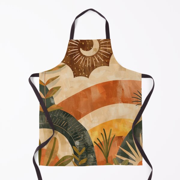 Item preview, Boho Earthtones, Green, Orange, And Yellow Sunset Landscape designed and sold by DEC02.