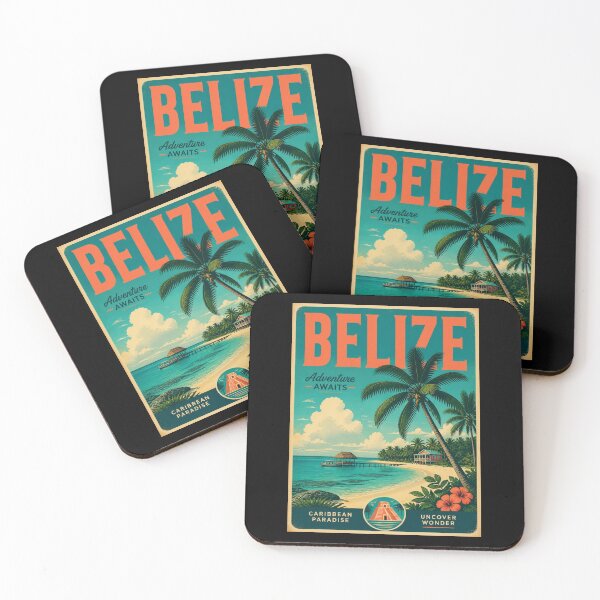 Item preview, Vintage Belize Poster designed and sold by GoodOldVintage.