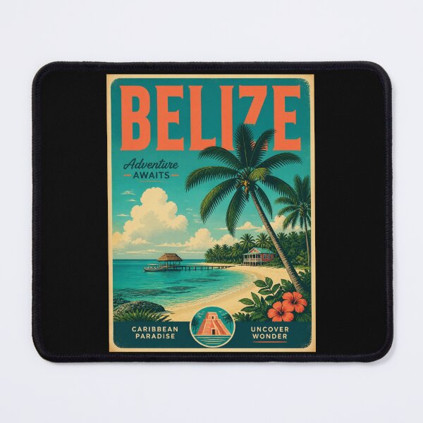 Item preview, Vintage Belize Poster designed and sold by GoodOldVintage.