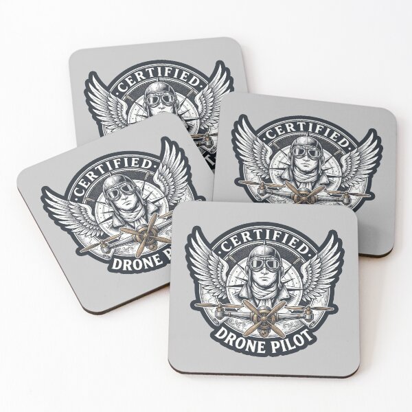 Item preview, Certified Drone Pilot Vintage Aviator Wings UAV Emblem designed and sold by KiwiRider.