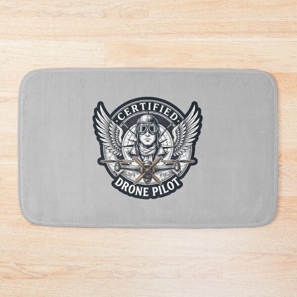 Item preview, Certified Drone Pilot Vintage Aviator Wings UAV Emblem designed and sold by KiwiRider.