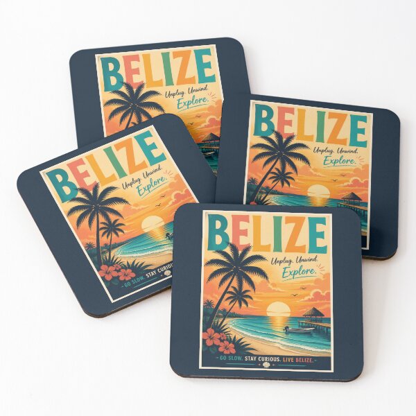 Item preview, Vintage Belize Poster designed and sold by GoodOldVintage.