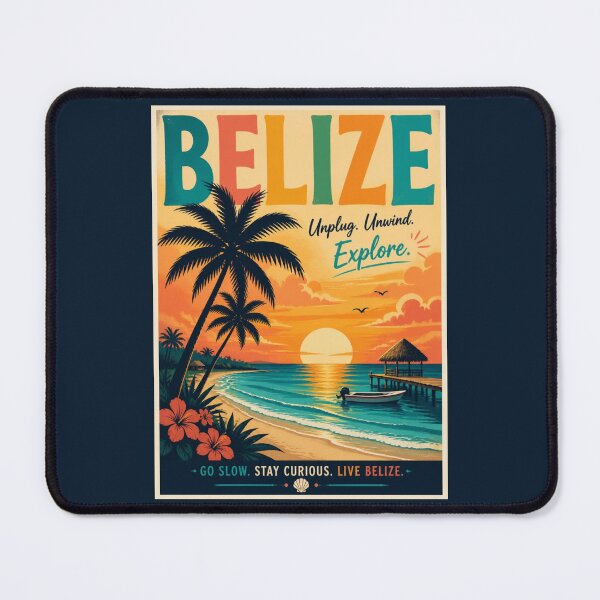 Item preview, Vintage Belize Poster designed and sold by GoodOldVintage.