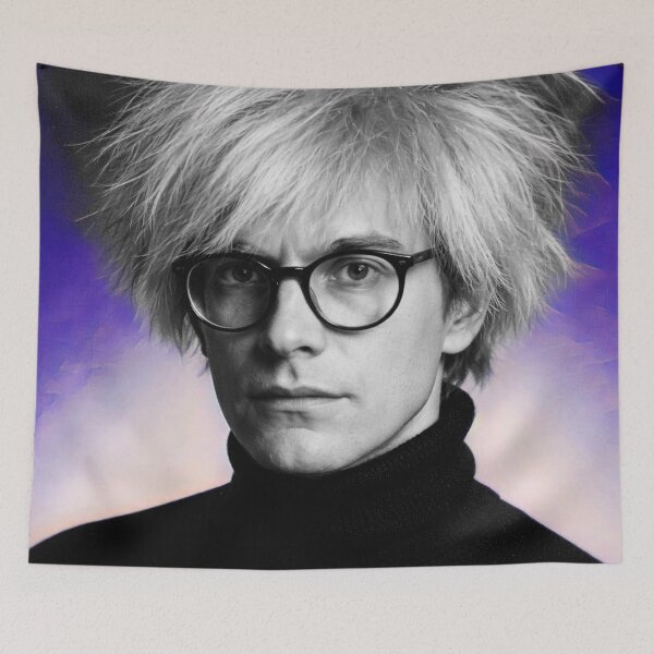 Item preview, Warhol-inspired Pop Art Portrait in Cobalt Blue designed and sold by Art & Coffee.