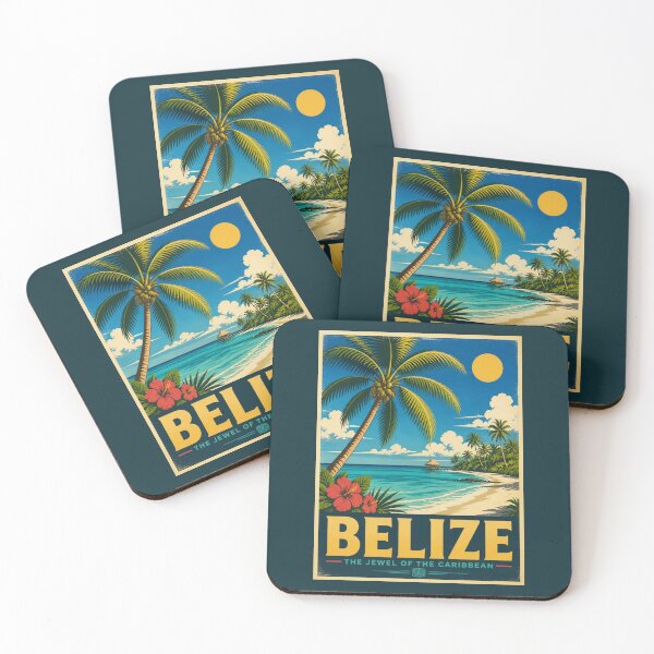 Item preview, Vintage Belize Poster designed and sold by GoodOldVintage.