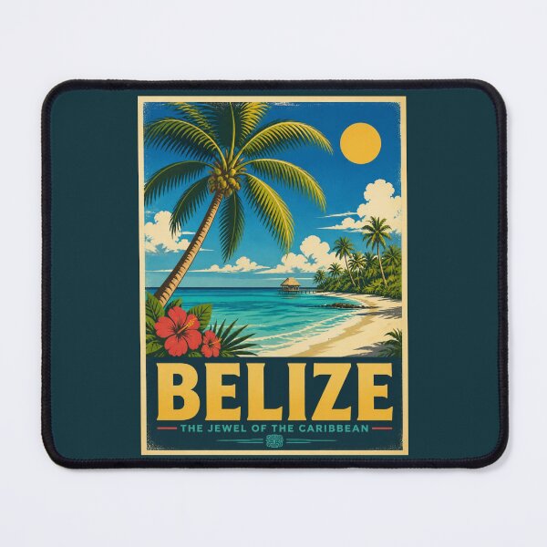 Item preview, Vintage Belize Poster designed and sold by GoodOldVintage.