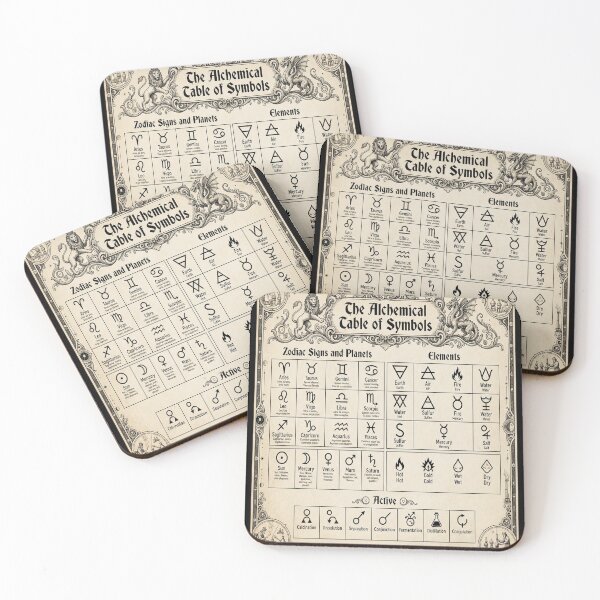 Item preview, Alchemical Table of Symbols designed and sold by vhoa6350.