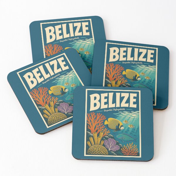 Item preview, Vintage Belize Poster designed and sold by GoodOldVintage.