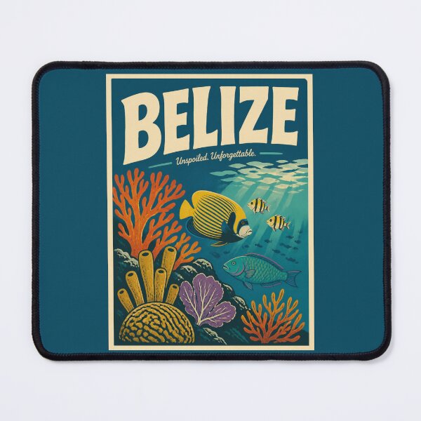 Item preview, Vintage Belize Poster designed and sold by GoodOldVintage.