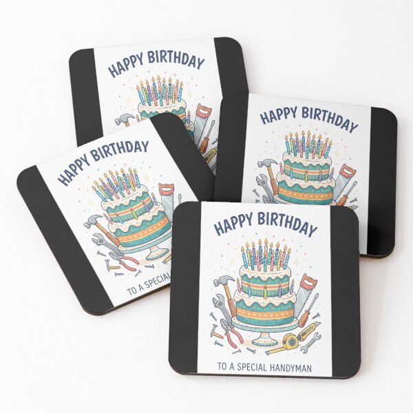 Item preview, Happy Birthday to Handyman Cake and Candles designed and sold by Moka898.