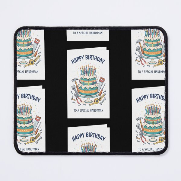 Item preview, Happy Birthday to Handyman Cake and Candles designed and sold by Moka898.