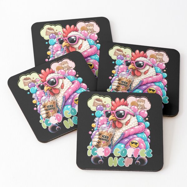 Item preview, Iced Coffee Hen Funny Coffee and Hen Lovers Design designed and sold by DarkRelicStudio.