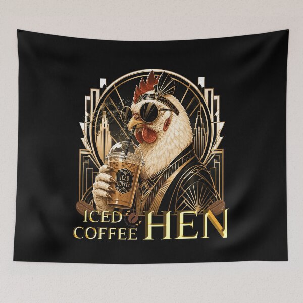 Item preview, Iced Coffee Hen Funny Coffee and Hen Lovers Design designed and sold by DarkRelicStudio.