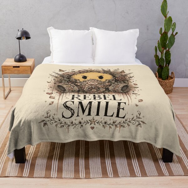 Item preview, Rebel Smile Floral Gas Mask Evil Smiley designed and sold by WillCraftx.