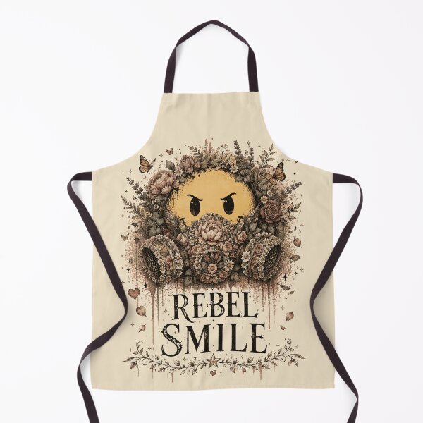 Item preview, Rebel Smile Floral Gas Mask Evil Smiley designed and sold by WillCraftx.