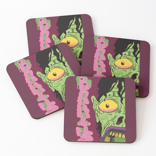 Item preview, Brain Dead Beauty | Creepy Zombie Horror Illustration | Neon Gothic Monster Art designed and sold by Let There Be Art Studio.