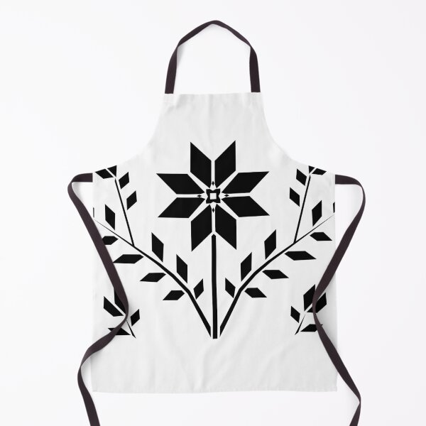 Item preview, Geometric Wildflower Black and White Floral Art designed and sold by matybrak.