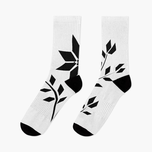 Item preview, Geometric Wildflower Black and White Floral Art designed and sold by matybrak.