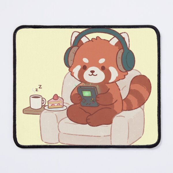 Item preview, Cozy Gaming Room Red Panda Illustration designed and sold by bosamji.
