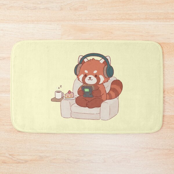 Item preview, Cozy Gaming Room Red Panda Illustration designed and sold by bosamji.