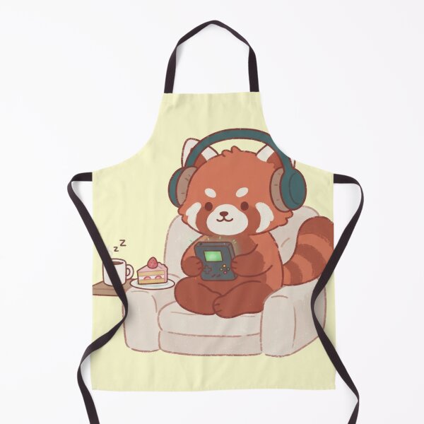 Item preview, Cozy Gaming Room Red Panda Illustration designed and sold by bosamji.