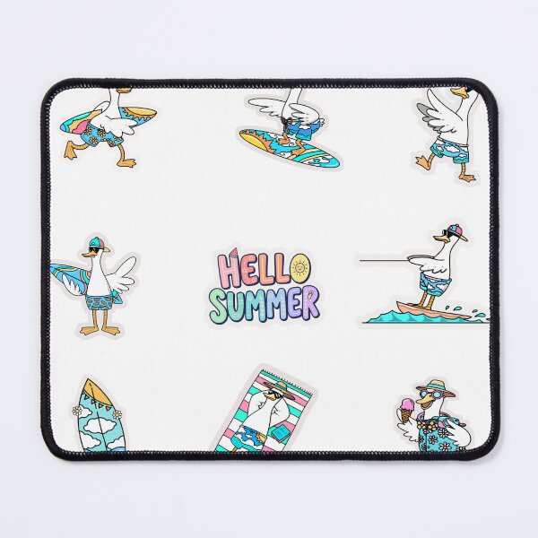Item preview, Cute Summer Surfing Ducks Sticker Sheet designed and sold by KAWAII STUDIO NB.