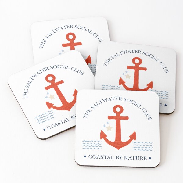 Item preview, The Saltwater Social Club — Coastal by Nature, Red Anchor designed and sold by Clementine Club.