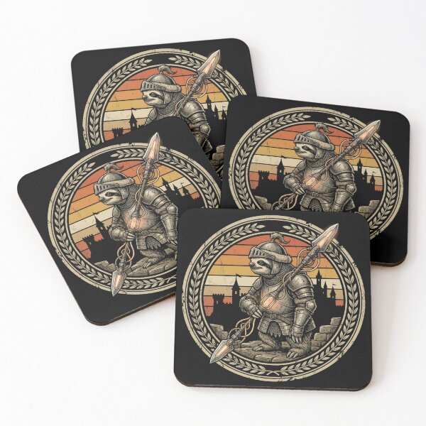 Item preview, Retro Castle Guard Sloth Vintage Badge designed and sold by DuckOddity.