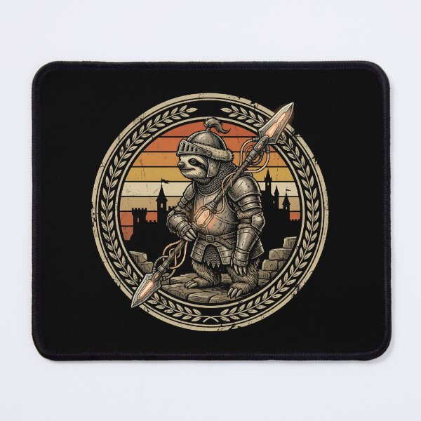 Item preview, Retro Castle Guard Sloth Vintage Badge designed and sold by DuckOddity.
